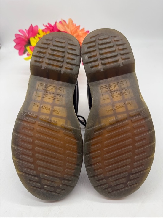 Dr. Martens Black Leather Lace-Up Ankle Boots with Yellow Stitching EU Size 37 - Picture 5 of 7